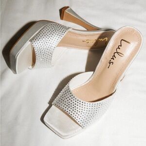 Rhinestone high heel sandals
